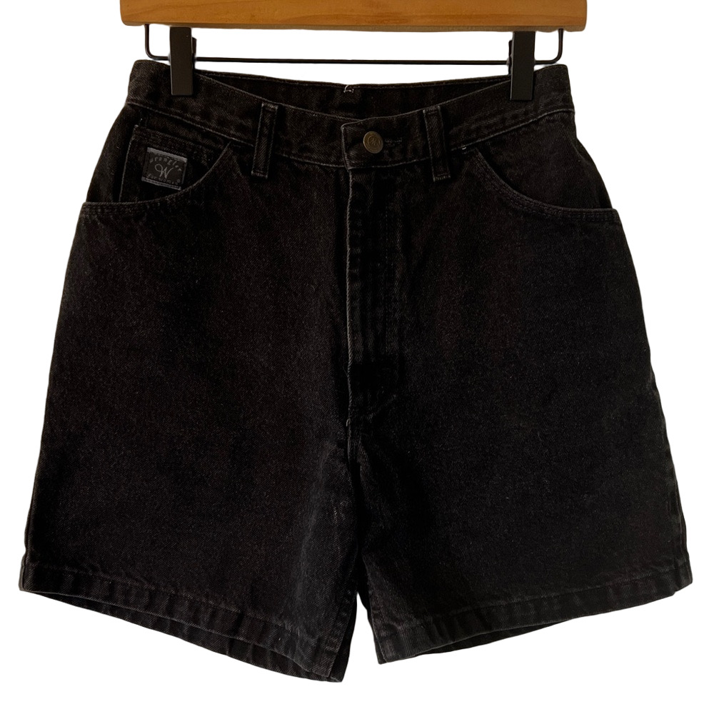 Vintage Wrangler Black Denim Women's‎ Shorts 8 Regular